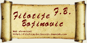 Filotije Bojinović vizit kartica